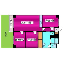 北２４条駅 徒歩14分 1階の物件間取画像